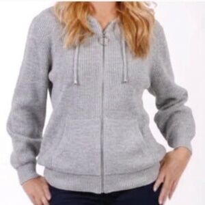 Brian Bailey Knitted Full Zip Sweater Hoodie